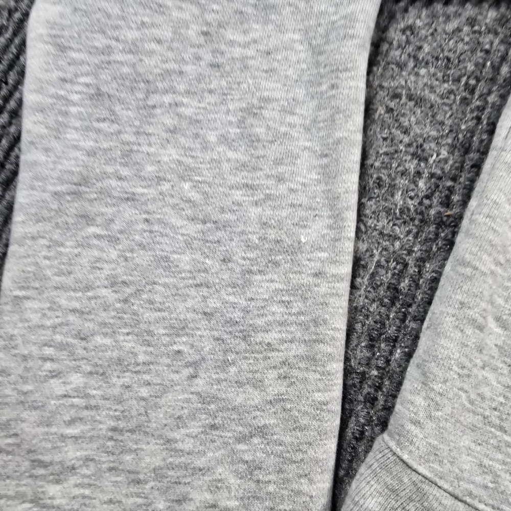 Abercrombie & Fitch Hoodie Womens Large Gray AF-75 Zip Sweatshirt Cropped Y2K - Picture 9 of 14